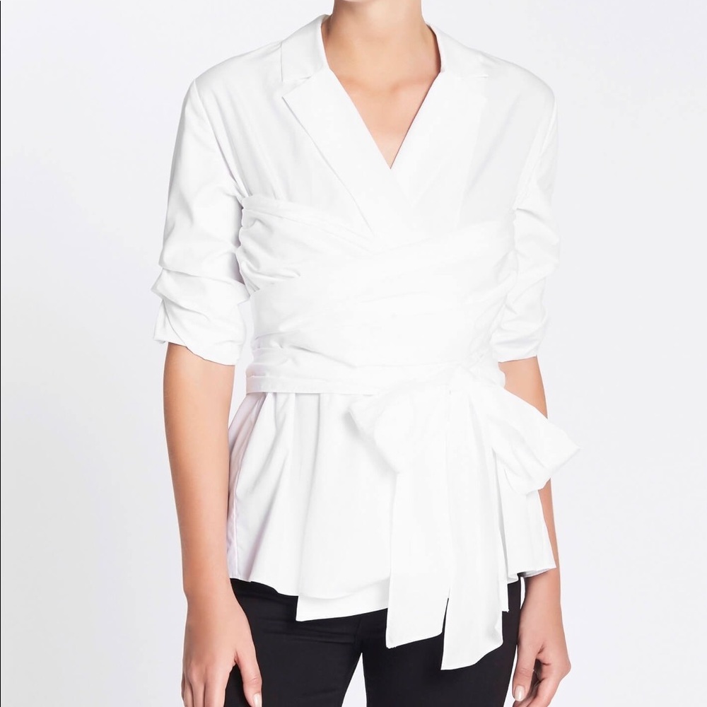 NWT Camilla & Marc Clarissa Wrap Shirt White